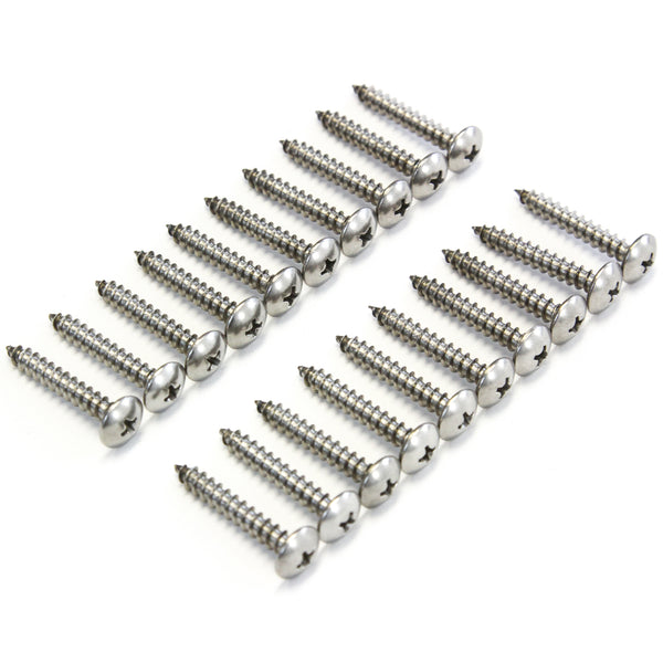 Red Hound Auto 20 Piece Pan Head Screw Set for Dock Bumper Installation Marine Grade Stainless Steel 10 x 1-1/4 Inches SS