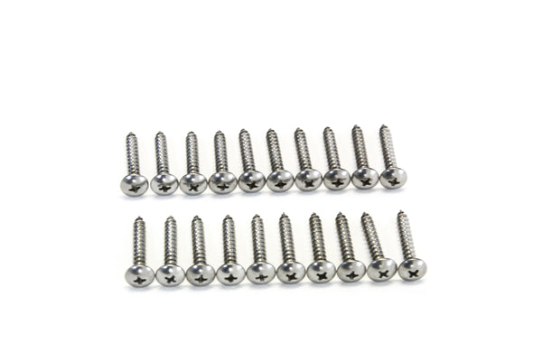 Red Hound Auto 20 Piece Pan Head Screw Set for Dock Bumper Installation Marine Grade Stainless Steel 10 x 1-1/4 Inches SS