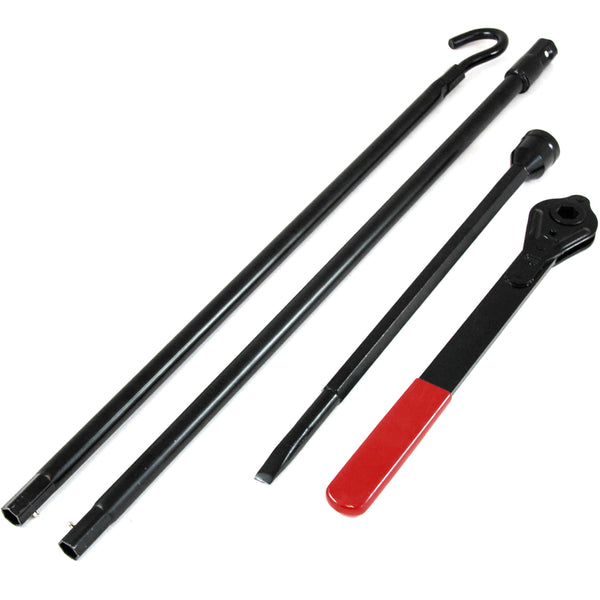 Red Hound Auto 1988-1998 Compatible with Chevy C/K Lug Extension Ratchet Wrench Tire Tool Replacement Kit for Jack