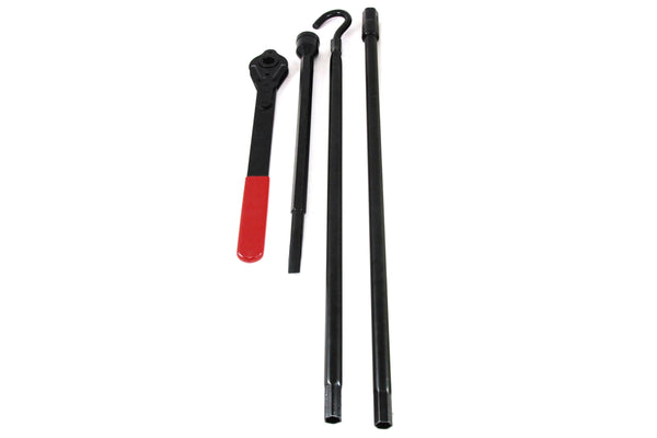 Red Hound Auto 1988-1998 Compatible with Chevy C/K Lug Extension Ratchet Wrench Tire Tool Replacement Kit for Jack