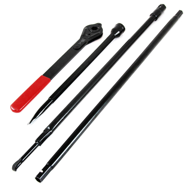 Red Hound Auto 1994-1998 Compatible with Dodge Ram Lug Extension Ratchet Wrench Tire Tool Replacement Kit for Jack