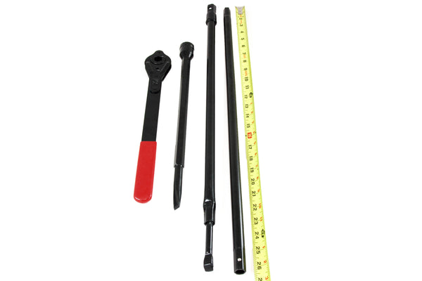 Red Hound Auto 1994-1998 Compatible with Dodge Ram Lug Extension Ratchet Wrench Tire Tool Replacement Kit for Jack