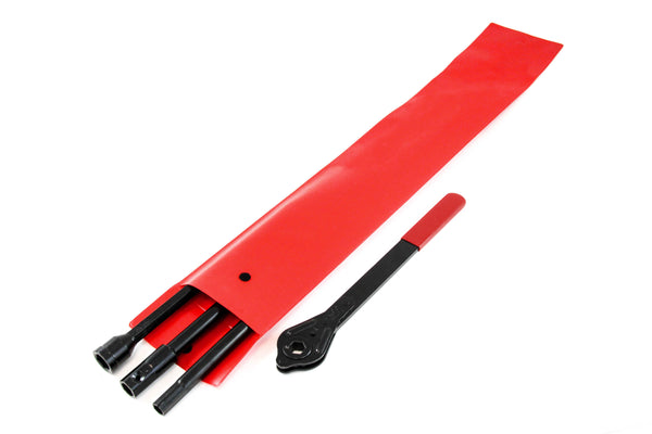 Red Hound Auto 1994-1998 Compatible with Dodge Ram Lug Extension Ratchet Tire Tool Replacement Kit for Jack w Case
