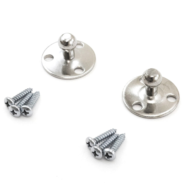 Red Hound Auto 2 Ball Stud Mounting Brackets 10mm Compatible with Gas Prop Strut Spring Lift for RV Camper Toolbox Tonneau Covers Cabinets and More Coated Steel Round 1-1/8" Base with Screws