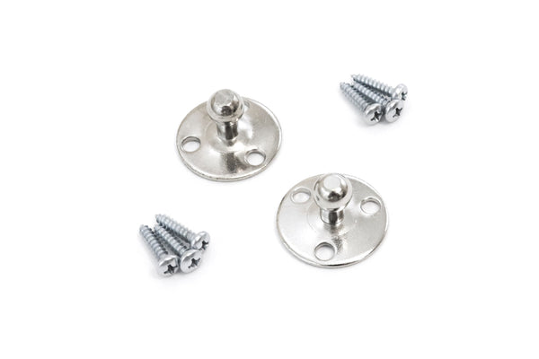 Red Hound Auto 2 Ball Stud Mounting Brackets 10mm Compatible with Gas Prop Strut Spring Lift for RV Camper Toolbox Tonneau Covers Cabinets and More Coated Steel Round 1-1/8" Base with Screws
