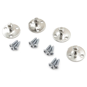 Red Hound Auto 4 Ball Stud Mounting Brackets 10mm Compatible with Gas Prop Strut Spring Lift for RV Camper Toolbox Tonneau Covers Cabinets and More Coated Steel Round 1-1/8" Base with Screws