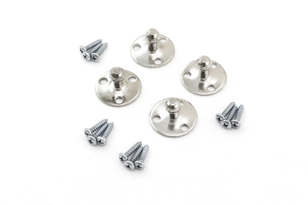 Red Hound Auto 4 Ball Stud Mounting Brackets 10mm Compatible with Gas Prop Strut Spring Lift for RV Camper Toolbox Tonneau Covers Cabinets and More Coated Steel Round 1-1/8" Base with Screws