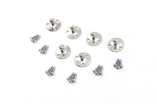 Red Hound Auto 6 Ball Stud Mounting Brackets 10mm Compatible with Gas Prop Strut Spring Lift for RV Camper Toolbox Tonneau Covers Cabinets and More Coated Steel Round 1-1/8" Base with Screws