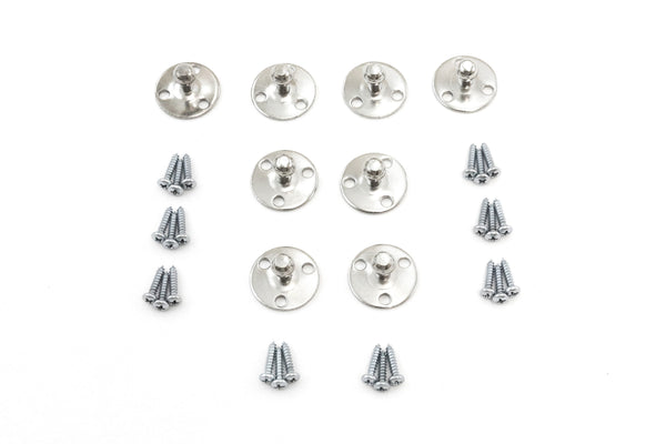 Red Hound Auto 8 Ball Stud Mounting Brackets 10mm Compatible with Gas Prop Strut Spring Lift for RV Camper Toolbox Tonneau Covers Cabinets and More Coated Steel Round 1-1/8" Base with Screws