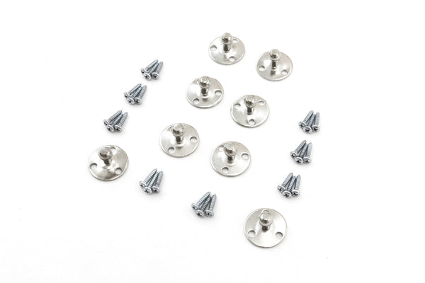 Red Hound Auto 8 Ball Stud Mounting Brackets 10mm Compatible with Gas Prop Strut Spring Lift for RV Camper Toolbox Tonneau Covers Cabinets and More Coated Steel Round 1-1/8" Base with Screws