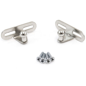 Red Hound Auto 2 Ball Stud Mounting Brackets 10mm Compatible with Gas Prop Strut Spring Lift for RV Camper Toolbox Tonneau Covers Cabinets and More Coated Steel 2" Base with Screws