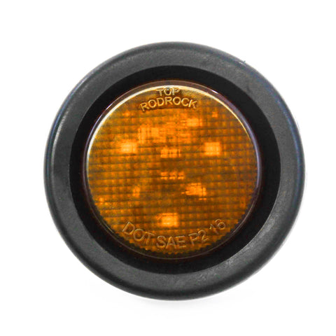 Red Hound Auto Amber LED 2 Inches Round Side Marker Light Kits with Grommet Truck Trailer RV