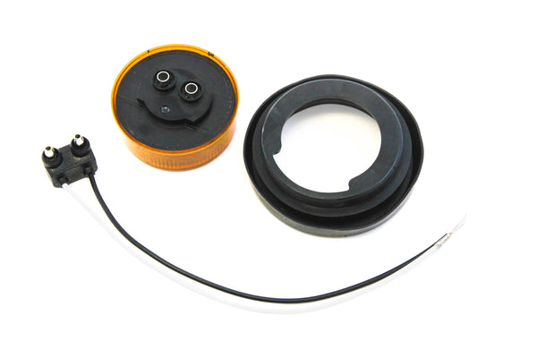 Red Hound Auto (10) Amber LED 2 Inches Round Side Marker Light Kits with Grommet Truck Trailer RV