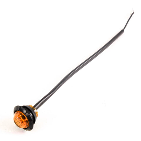 3/4 Inches Amber LED Clearance Side Marker Lights Truck Trailer Pickup Flush Mount