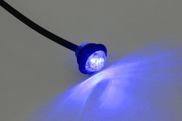 Red Hound Auto 12 Clear/Blue LED Side Marker Lights 3/4 Inches Truck Trailer Pickup Extra Bright