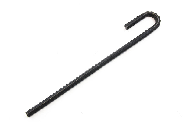 12 Steel Rebar Ground Stakes J Hook Heavy Duty 12 Inches Deer Fence Hard Firm Soil Set