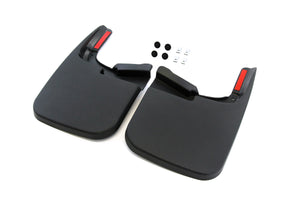 Red Hound Auto Compatible with Ford (2017-2022 F-250 F-350 Super Duty) Mud Flaps Splash Guards Front Molded 2pc Pair (for Vehicles Without Fender Flares)