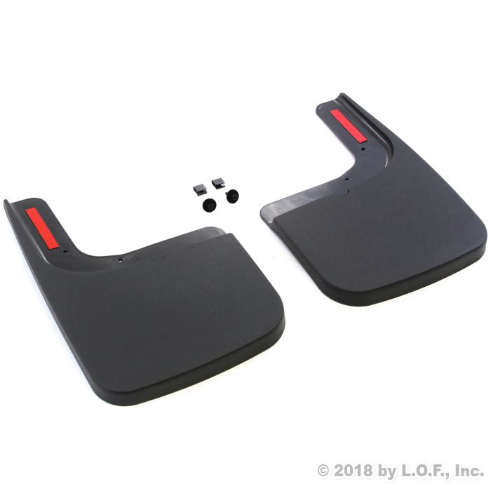 Red Hound Auto Compatible with Ford (2017-2019 F-250 F-350 Super Duty) Mud Flaps Splash Guards Front Molded 2pc Pair (for Vehicles with OEM Fender Flares)