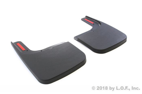 Red Hound Auto Compatible with Ford (2017-2019 F-250 F-350 Super Duty) Mud Flaps Splash Guards Front Molded 2pc Pair (for Vehicles with OEM Fender Flares)