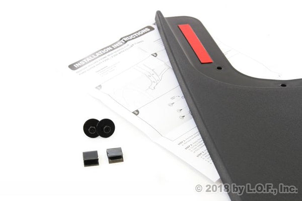 Red Hound Auto Compatible with Ford (2017-2019 F-250 F-350 Super Duty) Mud Flaps Splash Guards Front Molded 2pc Pair (for Vehicles with OEM Fender Flares)
