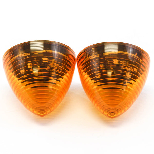 2 Amber LED 2 Inches Marker Beehive Cone Lights Trailer Auto Bright Lighting