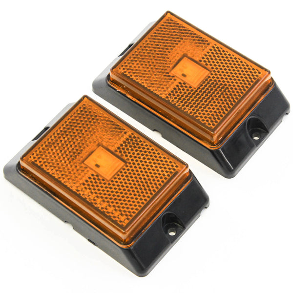 Red Hound Auto 2 Amber LED Side Marker Lights 4 Inches Truck Trailer Pickup Boat Bright