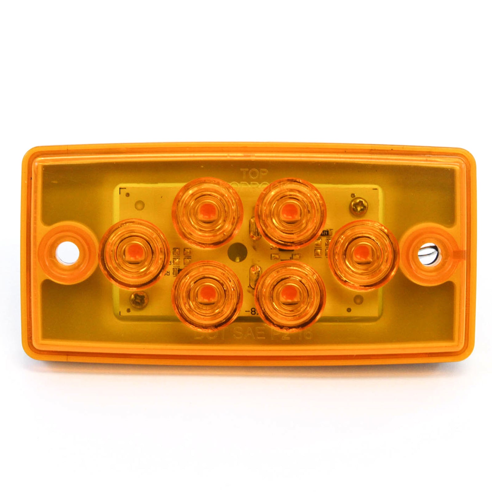 Red Hound Auto 1 Sealed Marker LED Amber Light Compatible with Volvo Freightliner Roof Cab Truck Mount Bright Bus Waterproof with Gasket