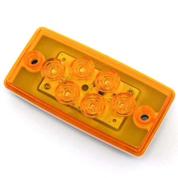 Red Hound Auto 1 Sealed Marker LED Amber Light Compatible with Volvo Freightliner Roof Cab Truck Mount Bright Bus Waterproof with Gasket