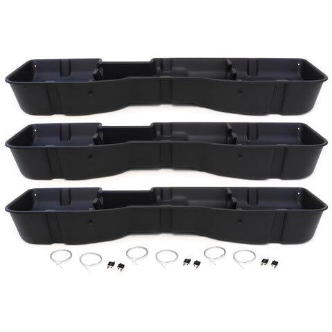 Red Hound Auto 3 Under Seat Storage Boxes with Sturdy Heavy Duty Gun Dividers Compatible with Chevy GMC Silverado Sierra 2007-2018 Crew CAB Underseat System Will Only fit Full Crew Cab Premium Kit