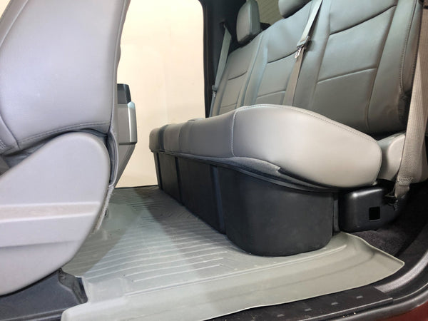 Red Hound Auto 2 Under Seat Storage Box Compatible with Ford F-150 Super Cab (2015-2019), F-250 F-350 F-450 F-550 Super Duty SuperDuty (2017-2019) SuperCab Only Underseat System Set of 2