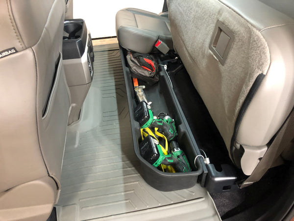 Red Hound Auto 2 Under Seat Storage Box Compatible with Ford F-150 Super Cab (2015-2019), F-250 F-350 F-450 F-550 Super Duty SuperDuty (2017-2019) SuperCab Only Underseat System Set of 2