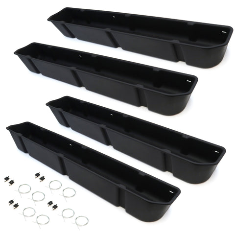Red Hound Auto 4 Under Seat Storage Box Compatible with Ford F-150 Super Cab (2015-2019), F-250 F-350 F-450 F-550 Super Duty SuperDuty (2017-2019) SuperCab Only Underseat System Set of 4