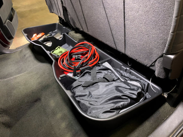 Red Hound Auto 3 Under Seat Storage Boxes with Sturdy Heavy Duty Gun Dividers Compatible with Chevy GMC Silverado Sierra 2007-2018 Crew CAB Underseat System Will Only fit Full Crew Cab Premium Kit