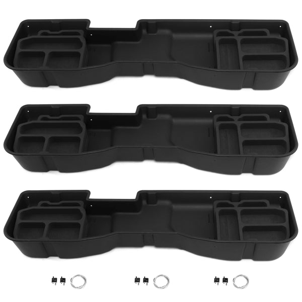 Red Hound Auto 3 Under Seat Storage Boxes with Organizer Inserts Compatible with Chevy Chevrolet GMC Silverado Sierra 1500 2007-2018 Crew CAB Underseat System Will Only fit Full Crew Cab Premium Kit