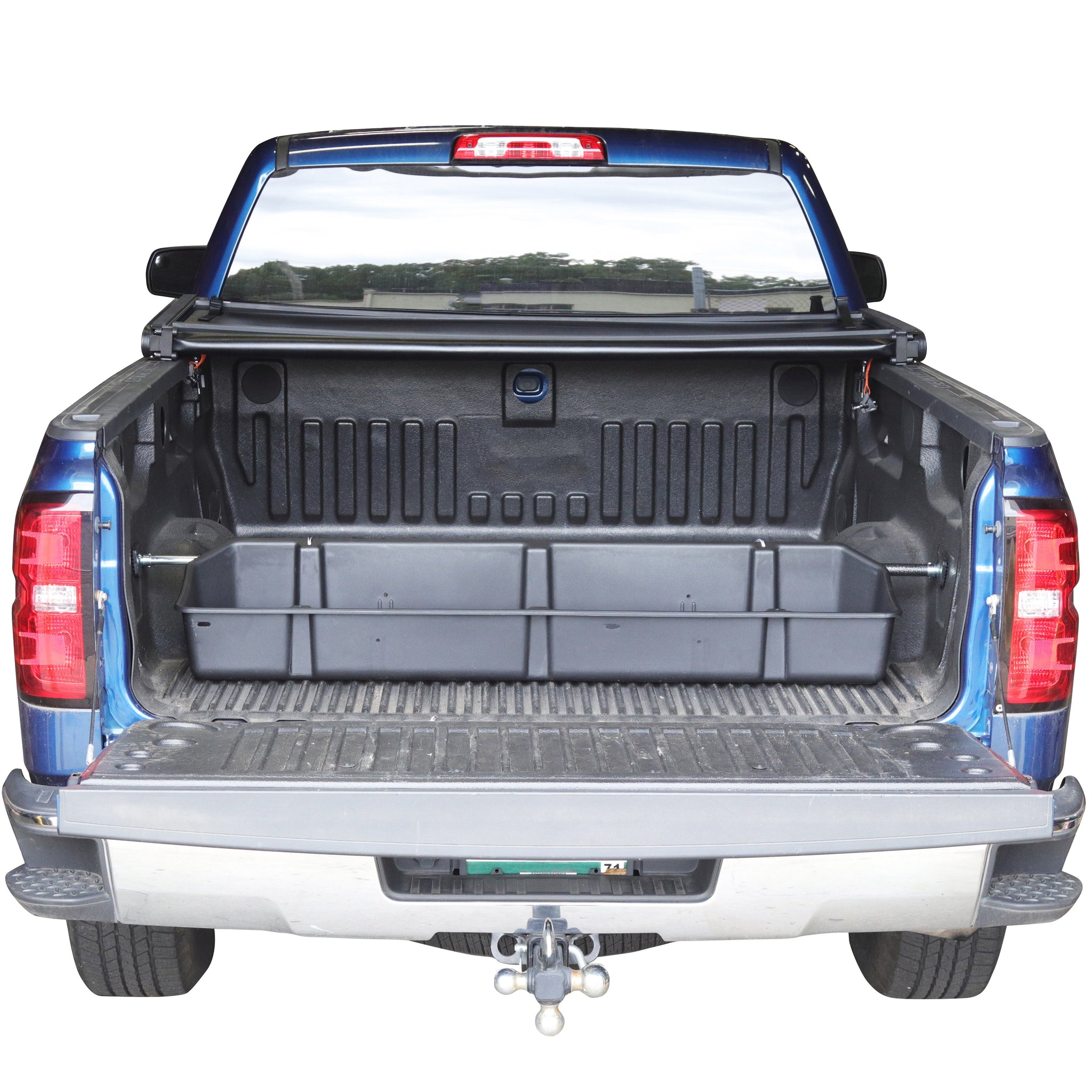 Red Hound Auto Truck Bed Storage Cargo Container Compatible with Chevrolet Chevy GMC Silverado Sierra 2014-2018 Transport Organizer with Secure Attachment System for Groceries Tools Golf Clubs More