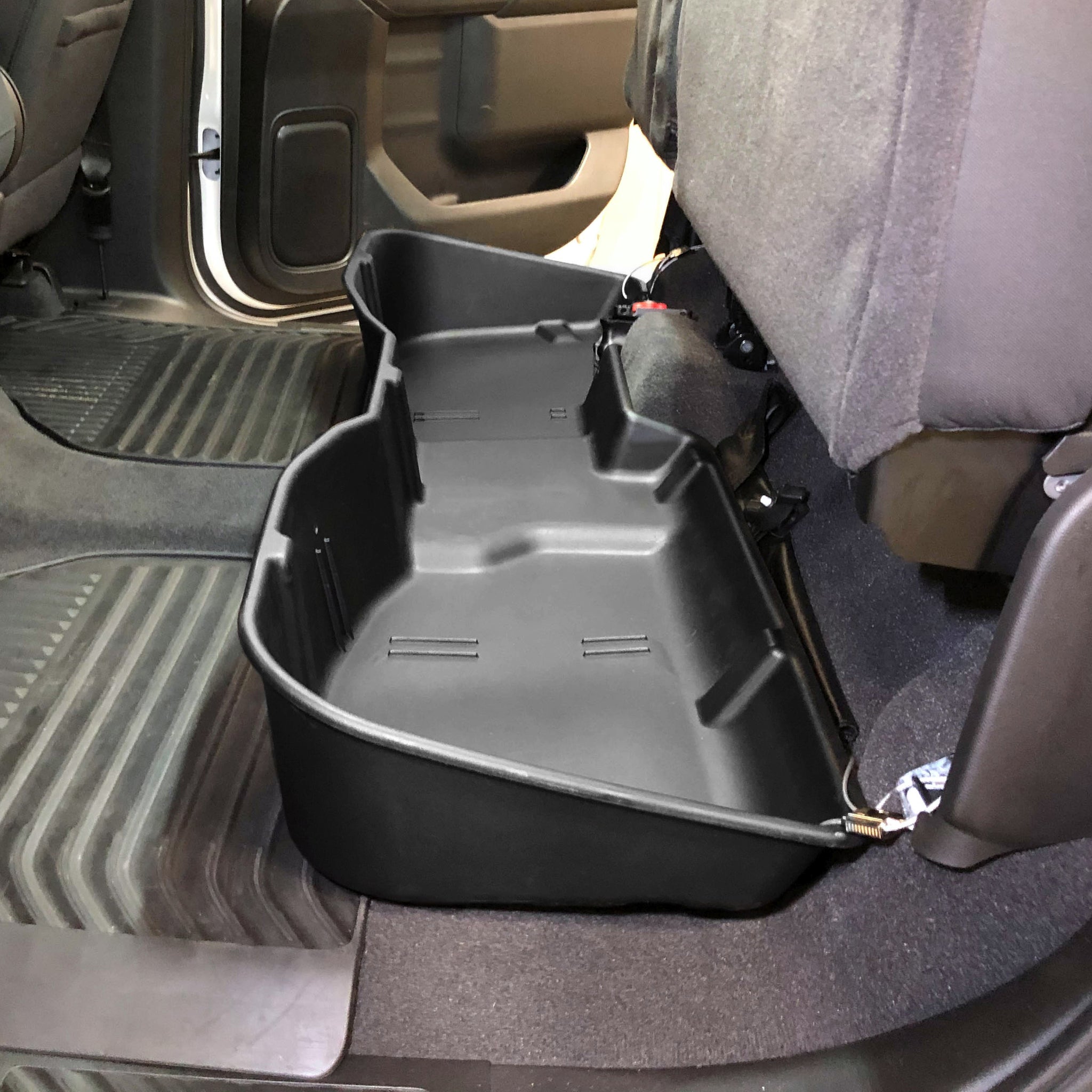 Red Hound Auto Under Seat Storage Box Compatible with Chevrolet Chevy GMC Silverado Sierra 1500 2019-2023, 2500HD 3500HD 2020-2023 Crew Cab Only Underseat System