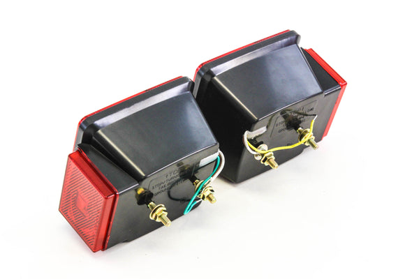LED Square Red Trailer Turn Signal Stop 2 Light DOT Compliant Set L R Submersible Under 80