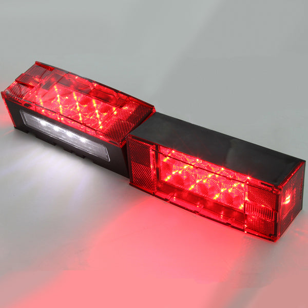 (2) LED Submersible Combination Trailer Tail Lights Boat & (6) 6 Inches Oval Side Red