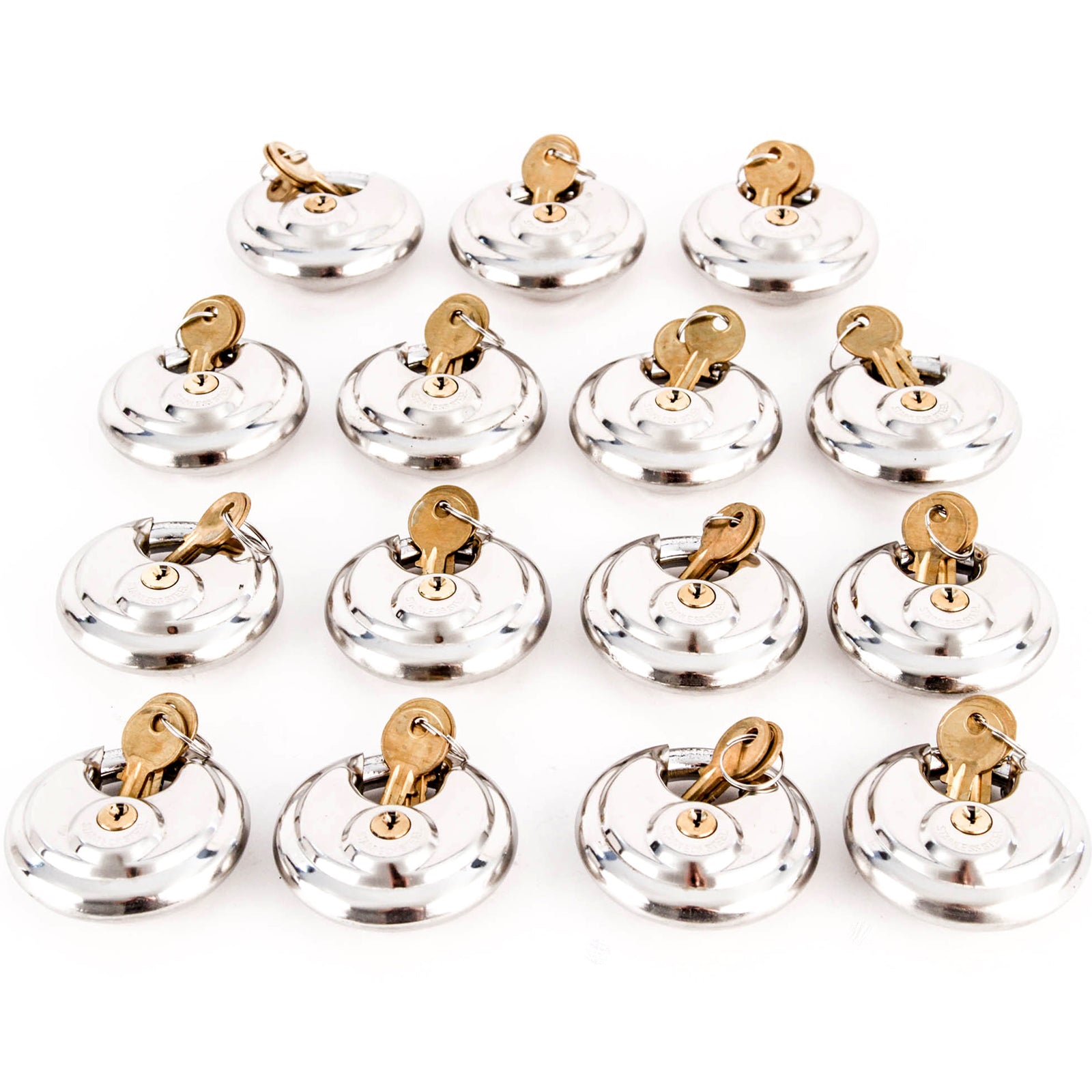 Red Hound Auto 15 Stainless Steel Armor Disc Padlocks Trailer/Self Storage Locks Keyed Alike