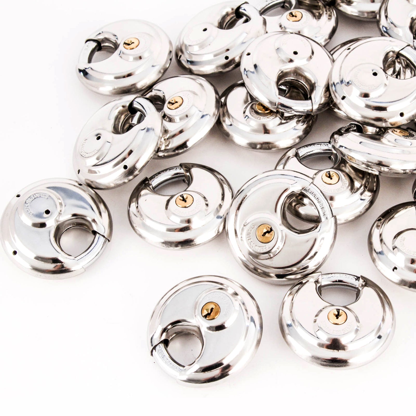 Red Hound Auto 40 Stainless Steel Armor Disc Padlocks Trailer/Self Storage Locks Keyed Alike