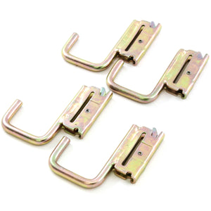 Red Hound Auto 4 Square J Hooks for E Track System Trailer Flatbed Jacket Rack