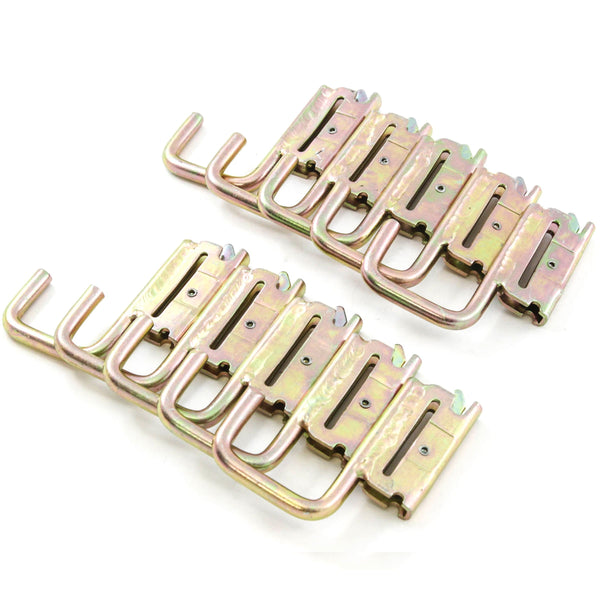 Red Hound Auto 10 Square J Hooks for E Track System Trailer Flatbed Jacket Rack