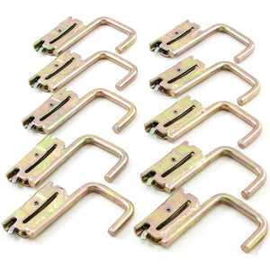 Red Hound Auto 10 Square J Hooks for E Track System Trailer Flatbed Jacket Rack