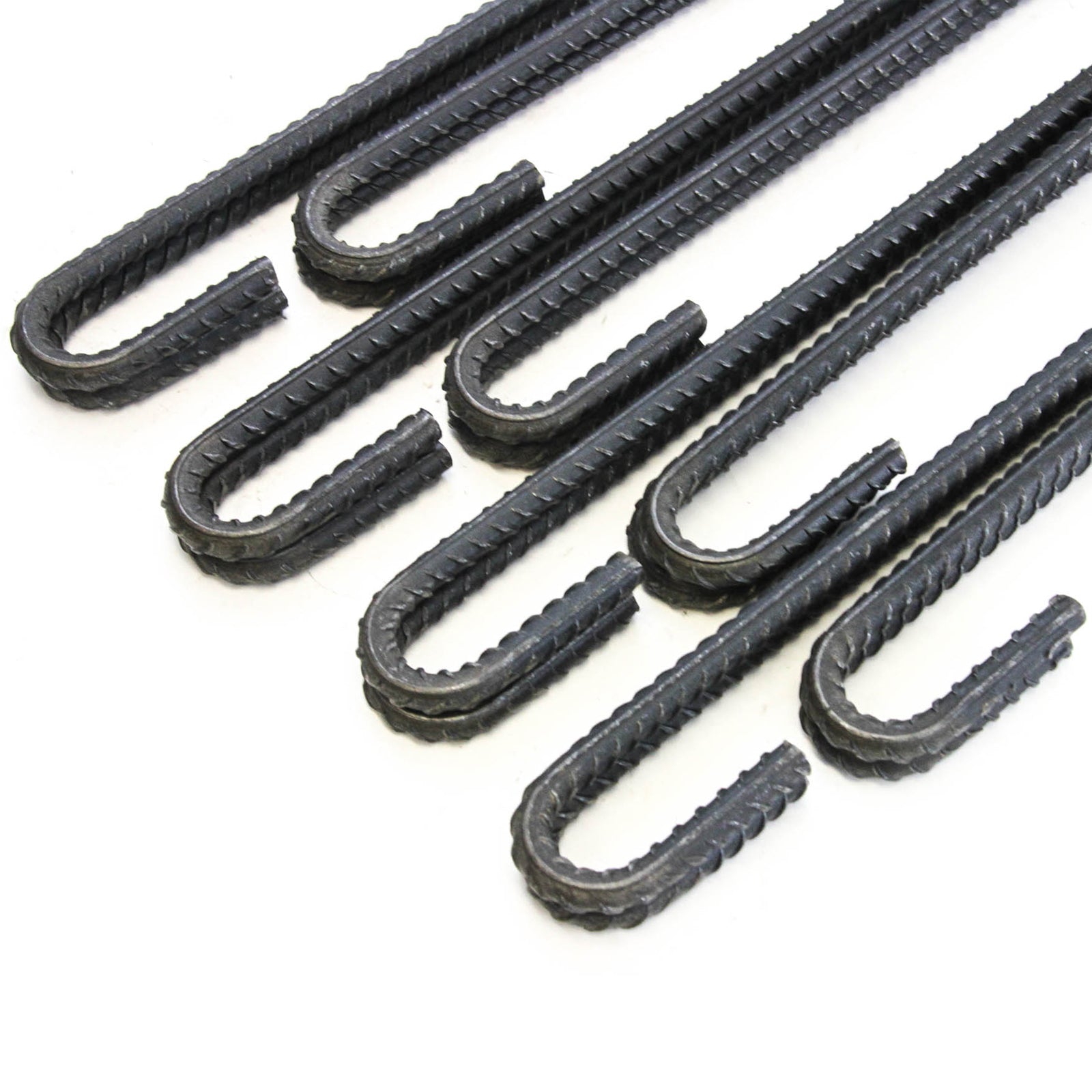 16 Steel Rebar Ground Stakes J Hook Heavy Duty 12 Inches Deer Fence Hard Firm Soil Set