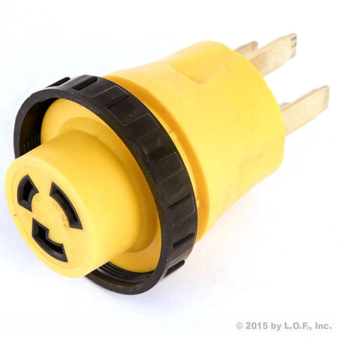 Red Hound Auto RV Electrical Locking Adapter 50A Male to 30A Female Locking Plug Connector