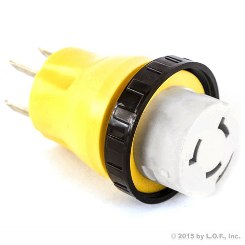 Red Hound Auto RV Electrical Locking Adapter 50A Male to 50A Female Locking Plug Connector