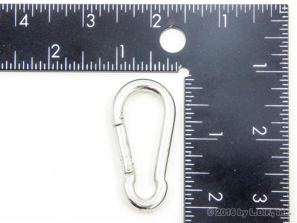 Red Hound Auto 100 Steel Spring Snap Quick Link Carabiner Hook Clips 1-5/8 Inches Length - Light Duty 80 Pound - 5/32 Inches Thick